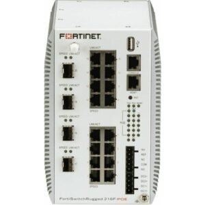 Fortinet FSR-216F-POE FortiSwitch Rugged 216F 16-Port Industrial Layer 2/3 PoE+ Managed Switch
